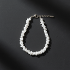 Uncut Stone Bracelet : Milky White