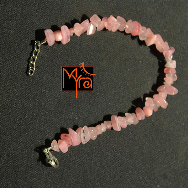 Light Pink Uncut Stone Bracelet