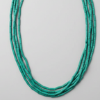 Layered Pipe Beaded Statement Necklace (Sea Green)