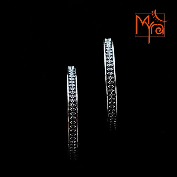 Pure Silver Bangle : (Size 24)