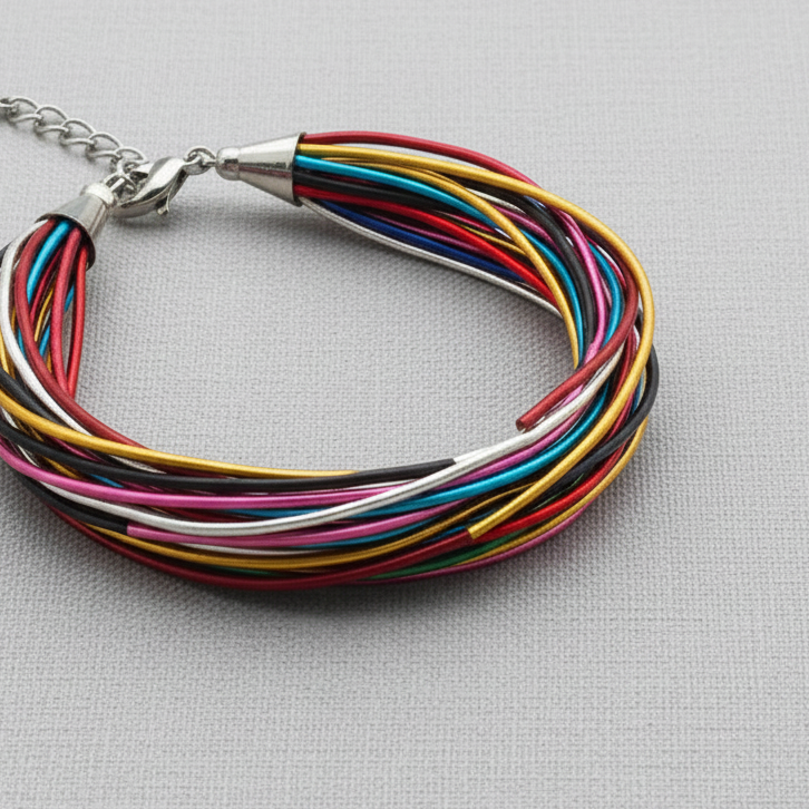 Bunch of Assorted Beaded Bracelet : Multicolor