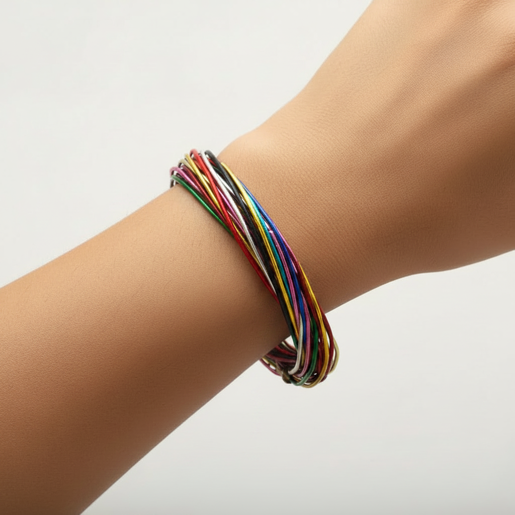 Bunch of Assorted Beaded Bracelet : Multicolor