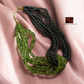 Verdant Vibes: Green Bead Layered Neckace