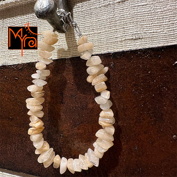 Uncut Stone Bracelet : Off White