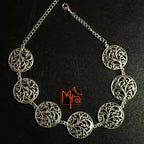 Tree Pattern Metal Choker : Silver