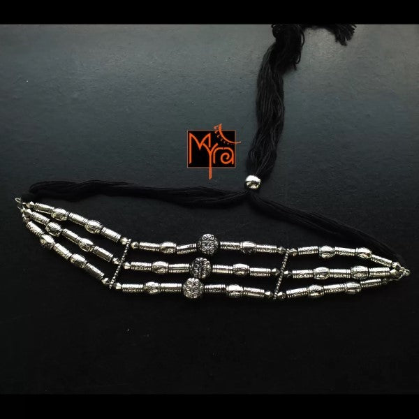 Three Layer Light Metal Choker : Silver