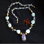 Amethyst Stone (copy) Golden Metal Necklace