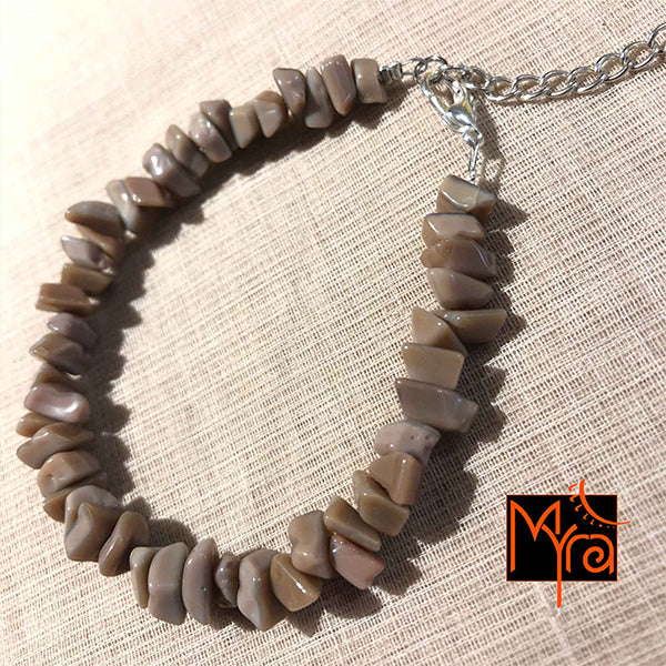 Uncut Stone Bracelet : Brown