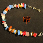 Multimulticolor Uncut Stone Bracelet