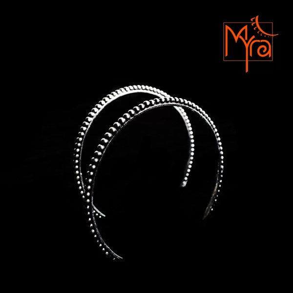 Pure Silver Bangle : (Size 26)