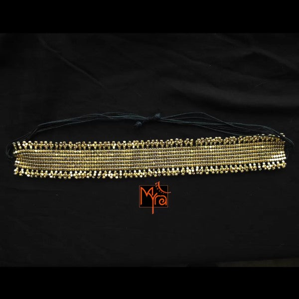 Golden Multiple Metal Beaded Adjustable Choker