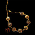 Flower on Guinea Shaped Choker : Golden