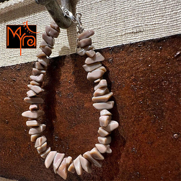 Uncut Stone Bracelet : Khaki Brown