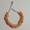 Orange Beaded Bunch Bracelet
