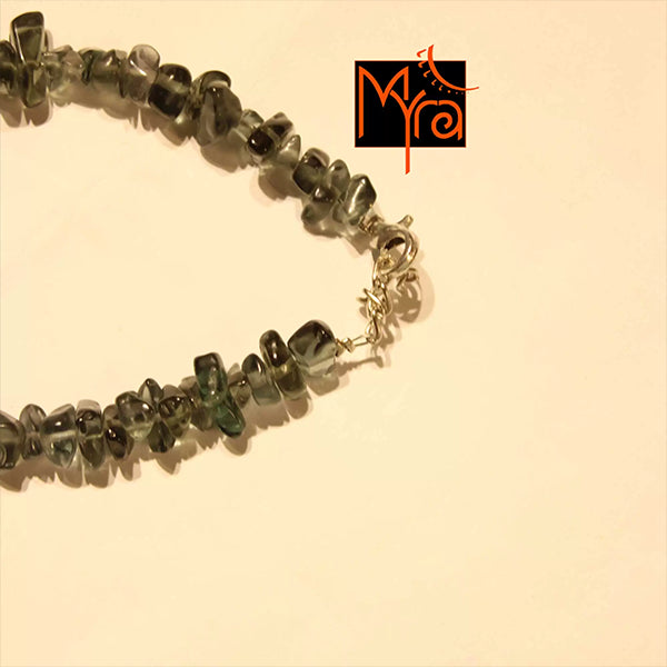 Translucent Black Uncut Stone Bracelet