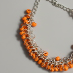 Orange Beaded Bunch Bracelet