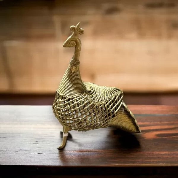 Dokra Decorative Peacock Figurine