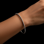 Pure Silver Bangle : (Size 26)