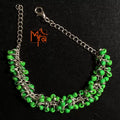Green Beaded Bunch Bracelet