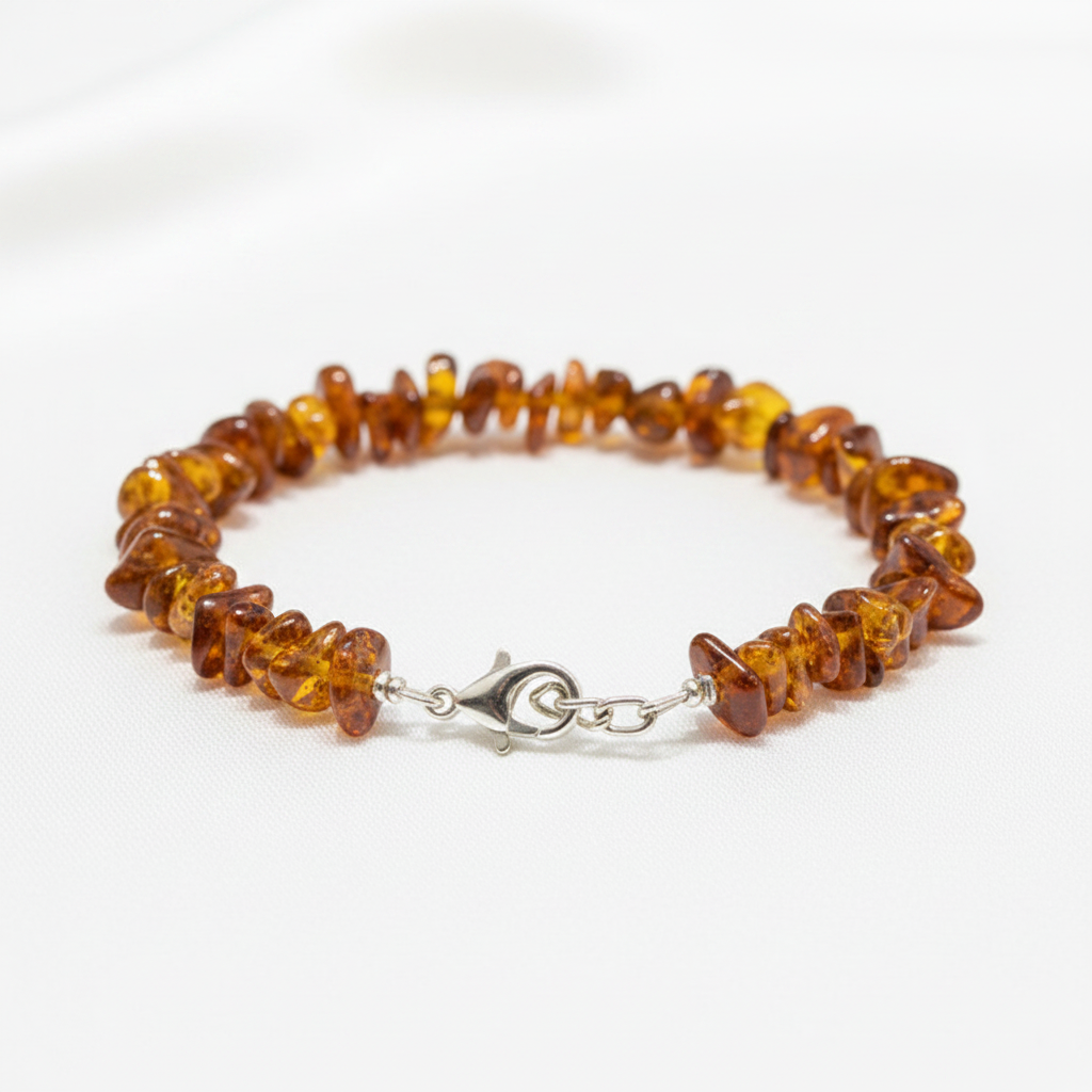 Amber Uncut Stone Bracelet