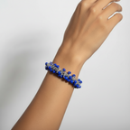 Blue Beaded Bunch Bracelet
