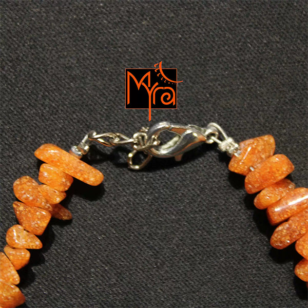 Light Orange Uncut Stone Bracelet