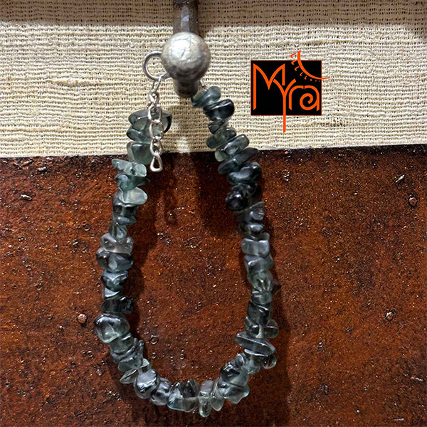Uncut Stone Bracelet : Smoke Grey