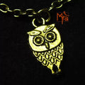 Metal Owl Charm Bracelet (Golden)