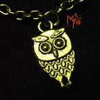 Metal Owl Charm Bracelet (Golden)