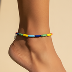 Pipe & Bead Anklet : Multicolor