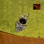 Handcrafted glass iolite silver pendant India MYRA