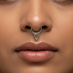 Tila - 925 Sterling Silver Clip-On Septum Ring