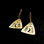 Naksha - Triangle Patterned Brass Earrings