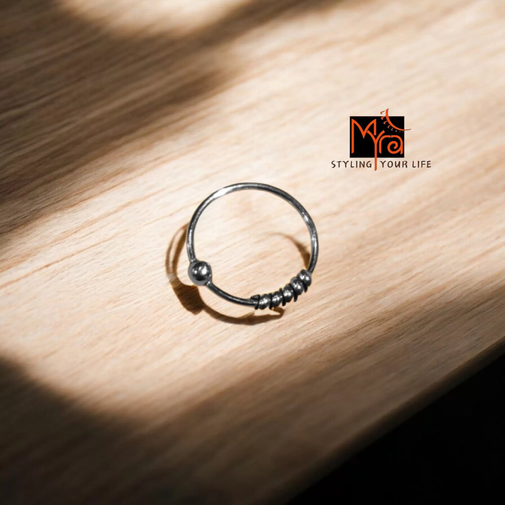 Bare Loop Nose Ring 92.5 sterling silver pure silver nosepin MYRA