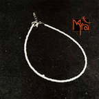 Plain Beaded Anklet : White