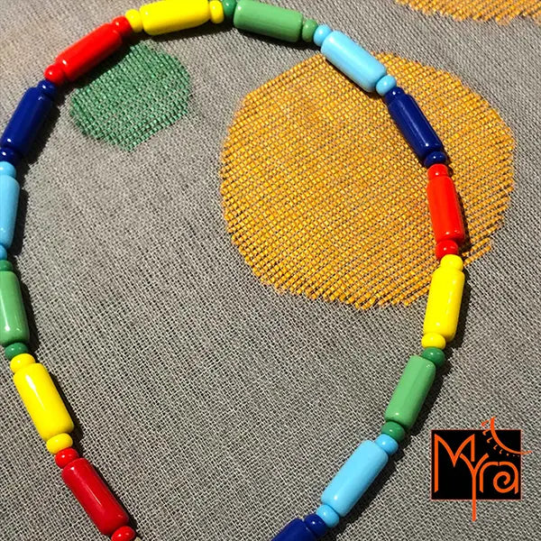 Pipe & Bead Anklet : Multicolor