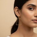 Bird Cage Brass Wire Earrings