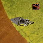 Buy glass iolite pure silver pendant online India MYRA