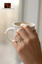 Double Wave Pattern Ring