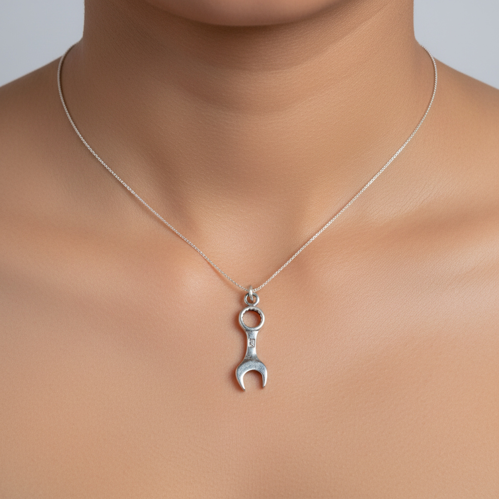 Silver Spanner Pendant