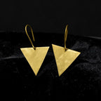 Kona - Triangle Brass Earrings