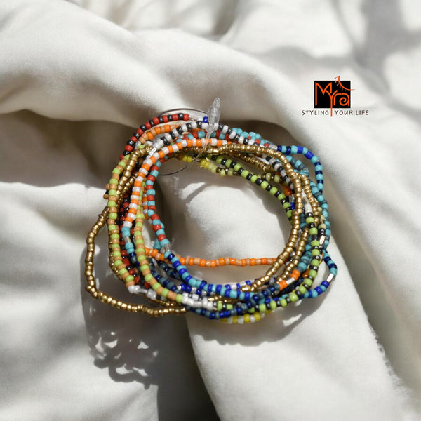Multicolored Bead Bunch Bracelet