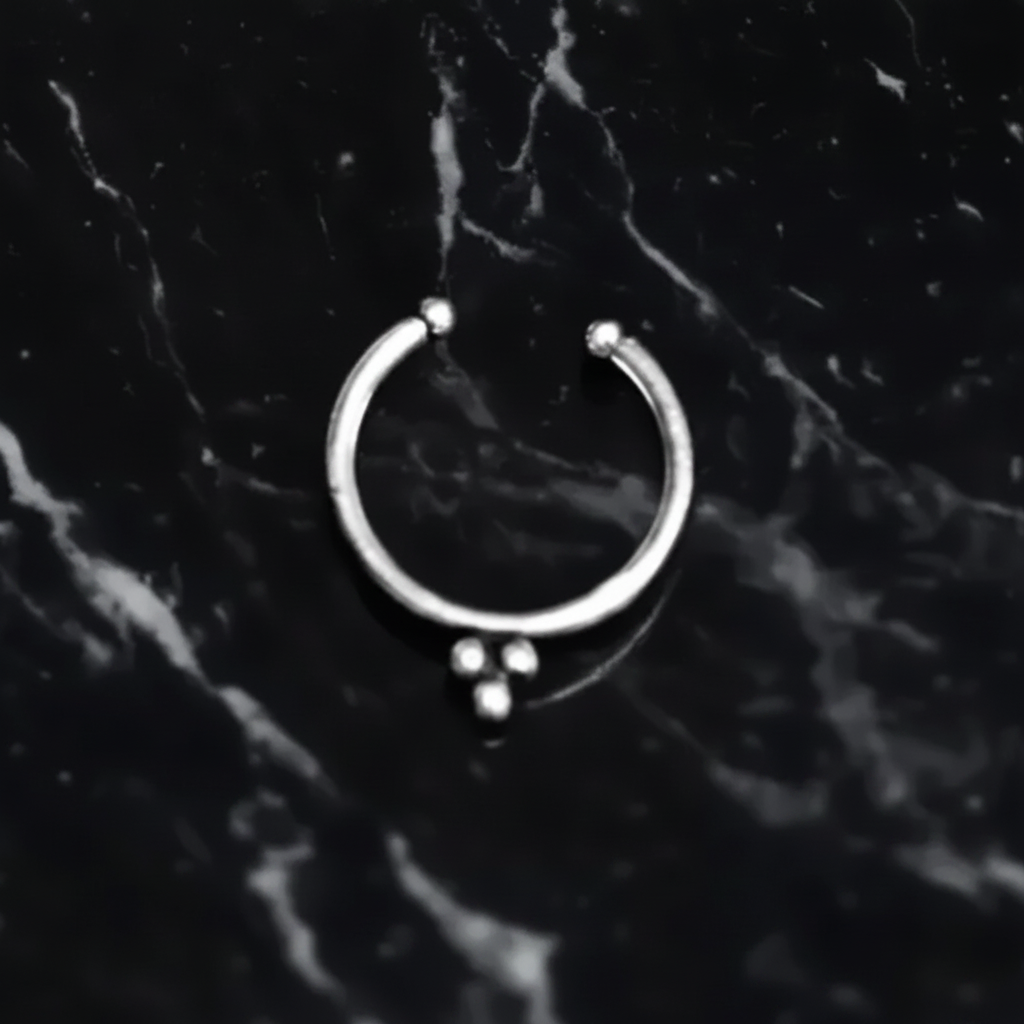Sutra - 925 Sterling Silver Clip-On Septum Ring
