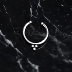 Sutra - 925 Sterling Silver Clip-On Septum Ring