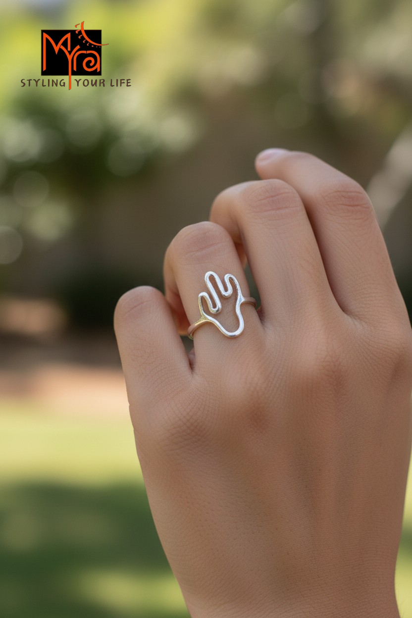 Abstract Cactus Ring