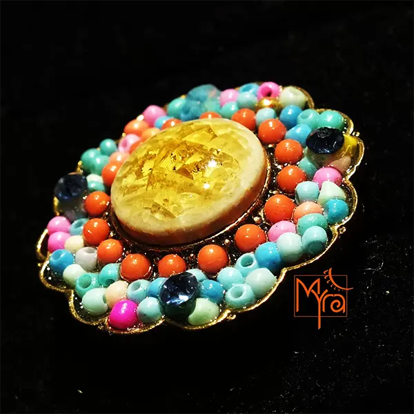 Fibre & Bead Multicolor Cocktail Ring