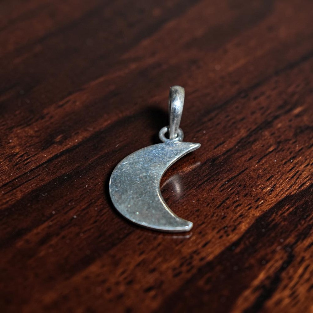 Silver Crescent Moon Pendant 92.5 sterling silver MYRA
