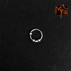 Double Ball Rope Nose Ring - 925 Sterling Silver