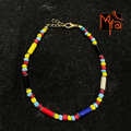 Pipe & Bead Anklet : Multicoloured