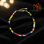 Pipe & Bead Anklet : Multicoloured